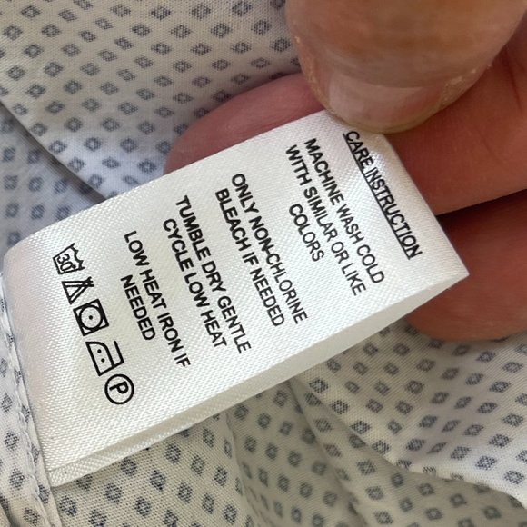 Denim & Flower NEW Ricky Singh Navy Blue & White Cotton short sleeve  L slim - Picture 8 of 9